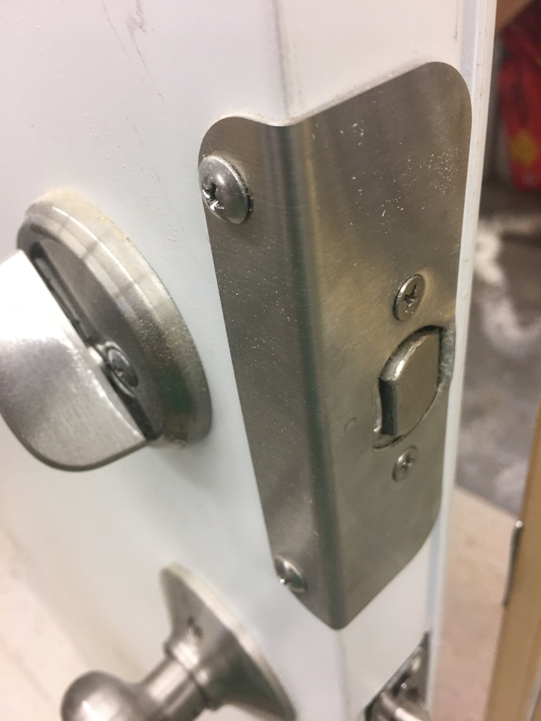 L- shaped Escutcheon plate Satin Nickel